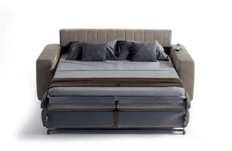 Divano letto Shaila aperto a letto